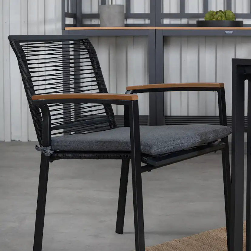 Matgrupp Utomhus Venture Home Texas med Deni Trädgårdsstolar