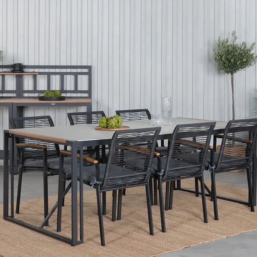 Matgrupp Utomhus Venture Home Texas med Deni Trädgårdsstolar