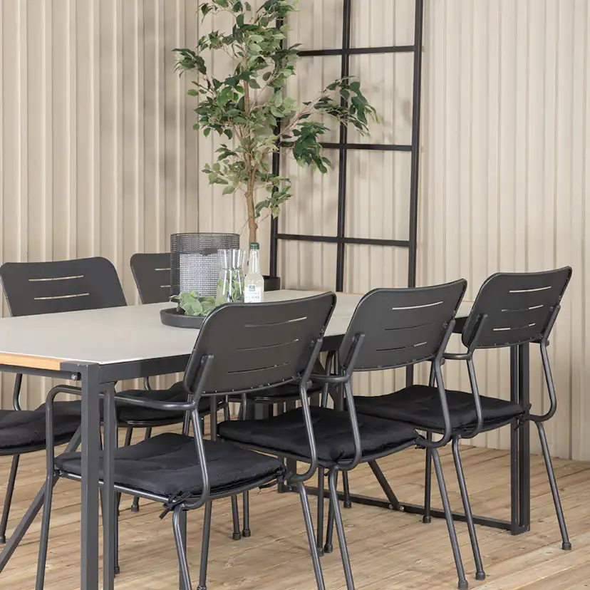 Matgrupp Utomhus Venture Home Texas med 6 Nice Trädgårdsstolar