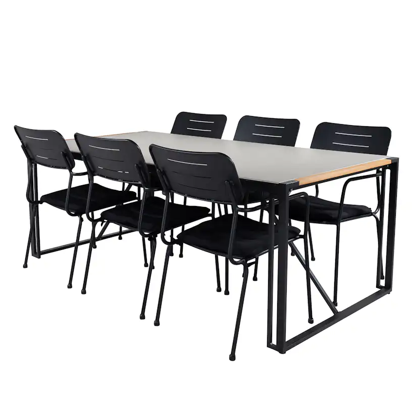 Matgrupp Utomhus Venture Home Texas med 6 Nice Trädgårdsstolar