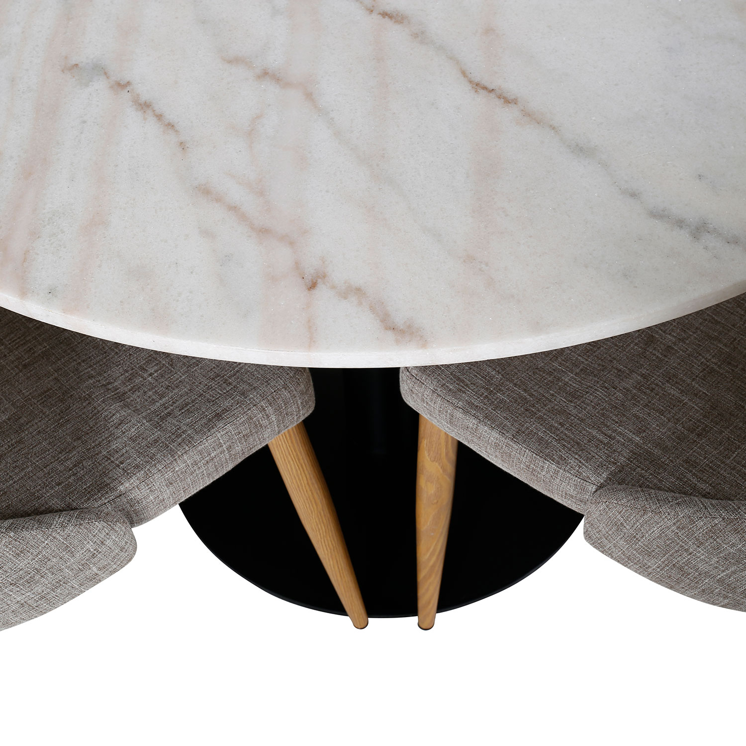 Matgrupp Venture Home Estelle med 4 Leone stolar