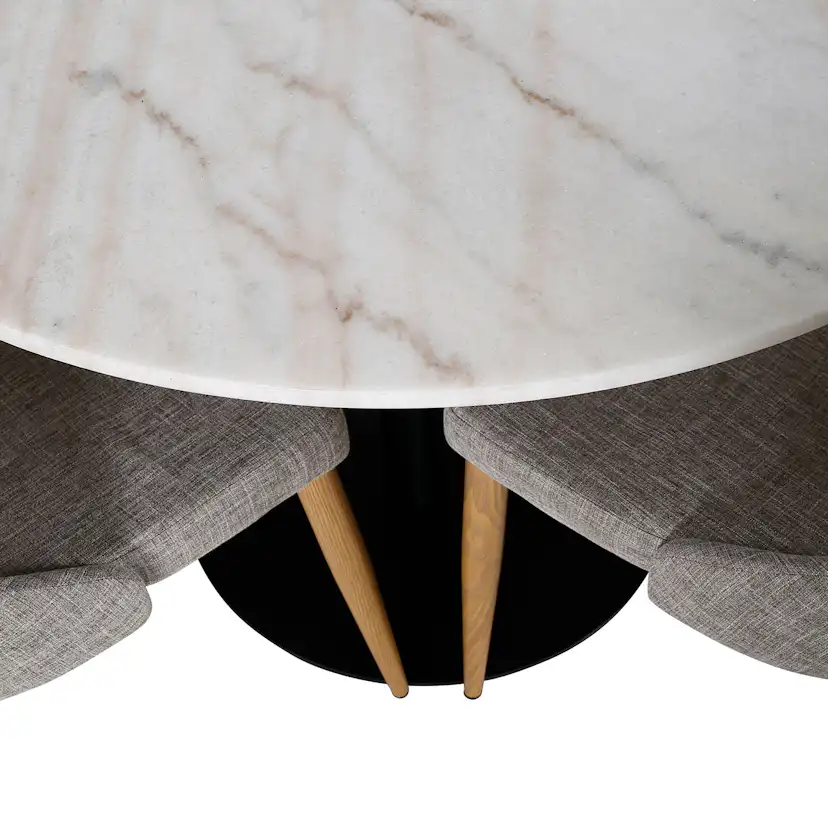 Matgrupp Venture Home Estelle med 4 Leone stolar