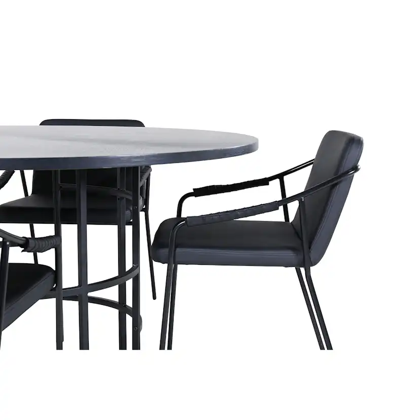 Matgrupp Venture Home Wien med 4 Tjärö Stolar Konstläder