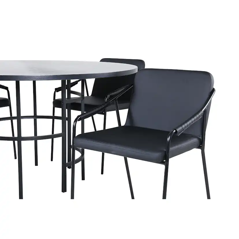 Matgrupp Venture Home Wien med 4 Tjärö Stolar Konstläder