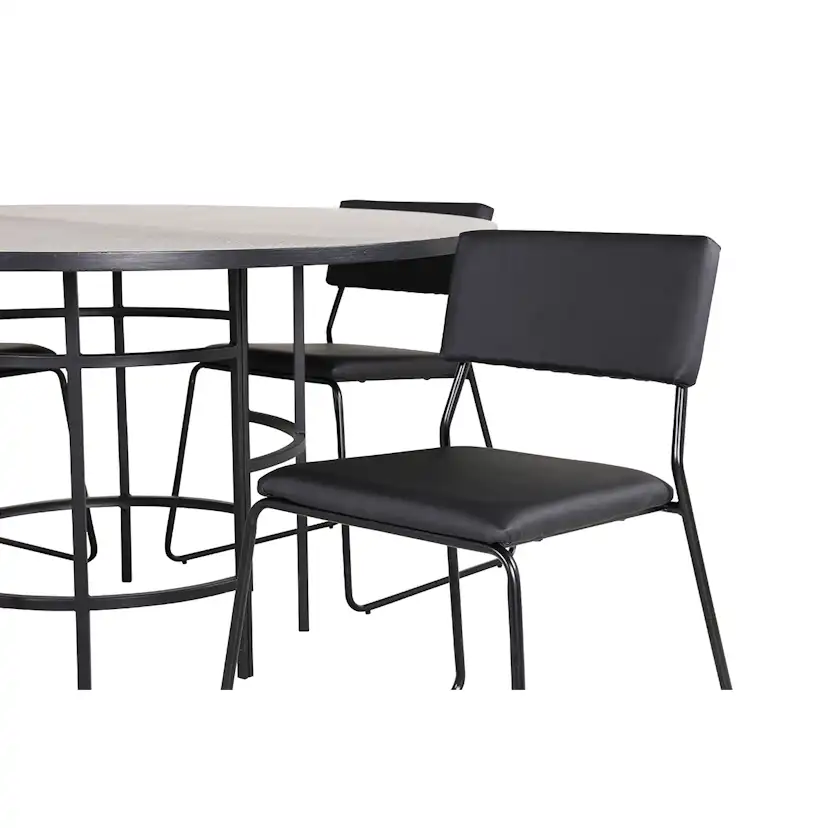 Matgrupp Venture Home Wien med 4 Kungshamn Stolar Konstläder