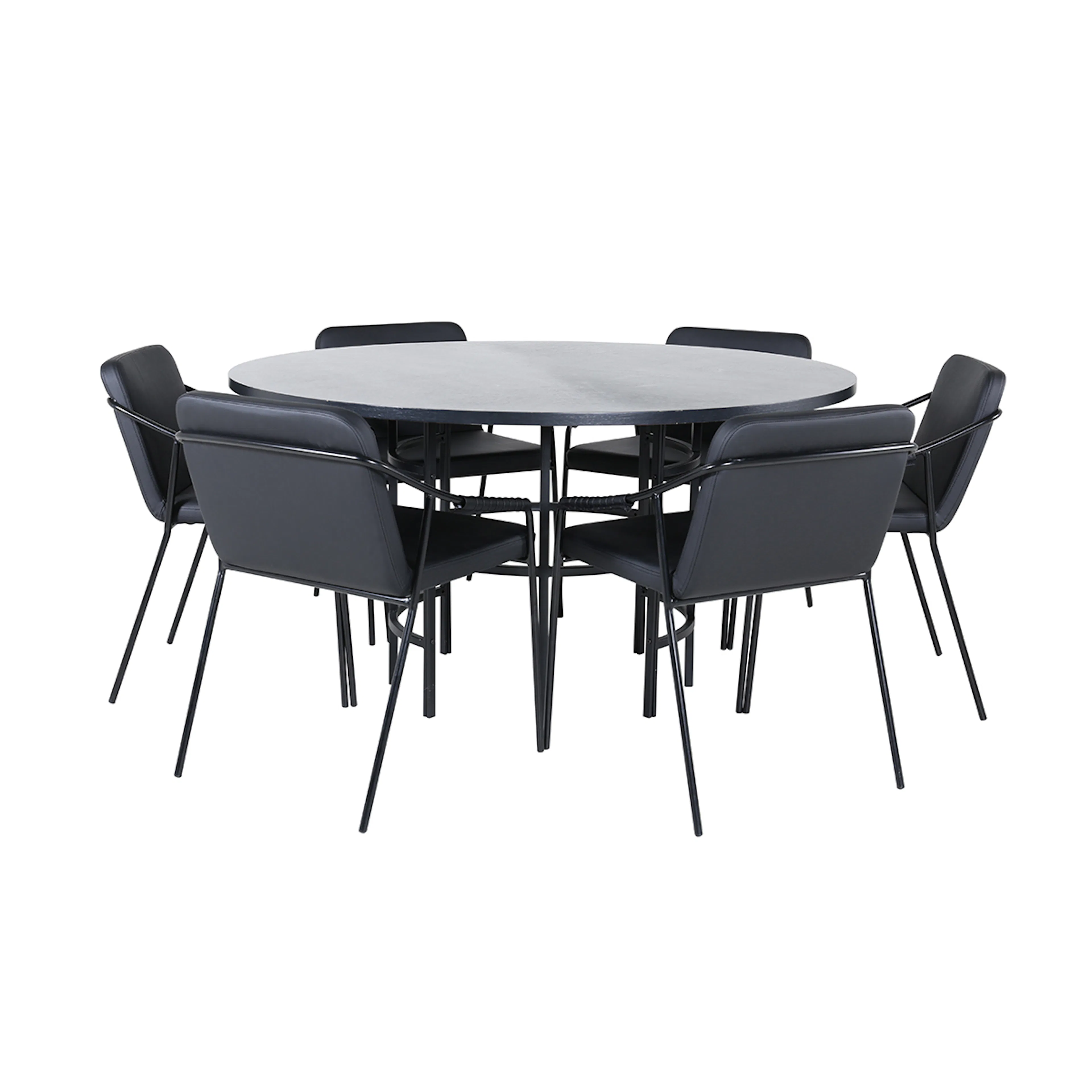 Matgrupp Venture Home Wien med 6 Tjärö Stolar Konstläder