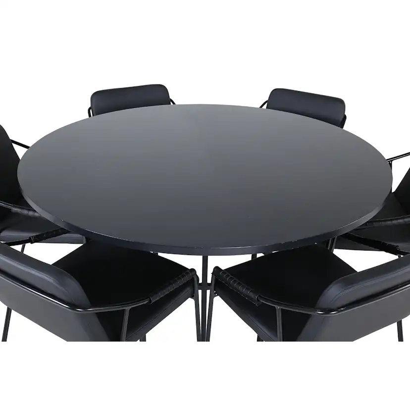 Matgrupp Venture Home Wien med 6 Tjärö Stolar Konstläder