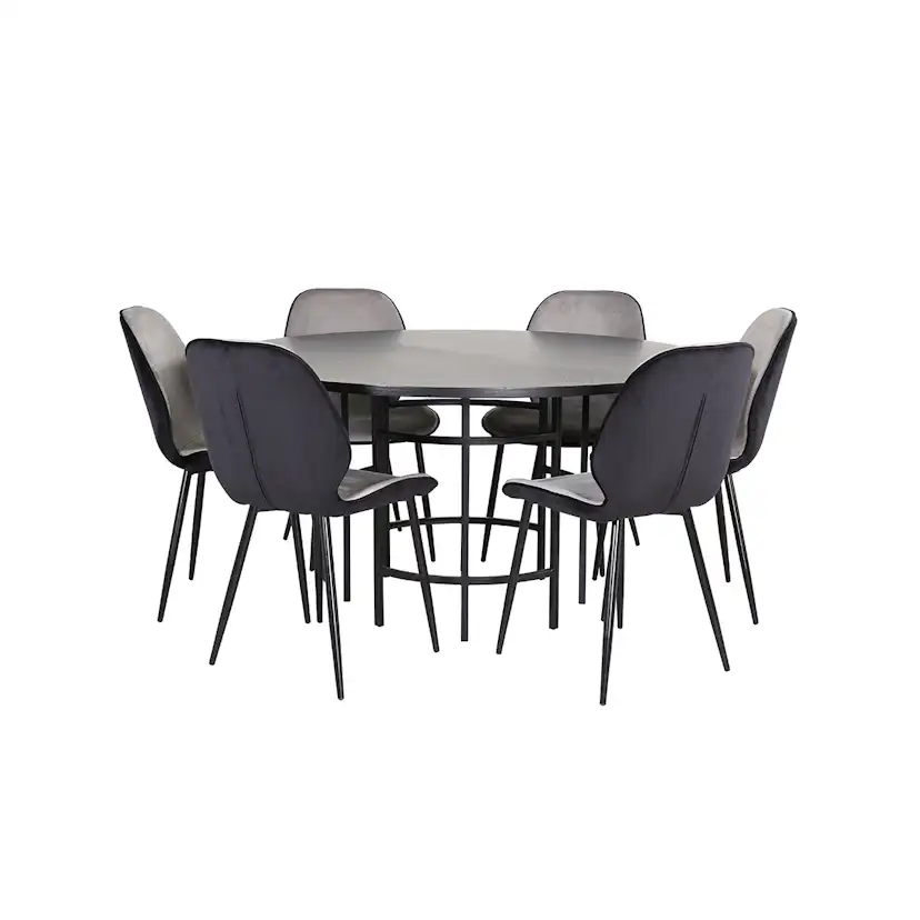 Matgrupp furniture/fashion Copenhagen med 6 Emma Stolar Sammet