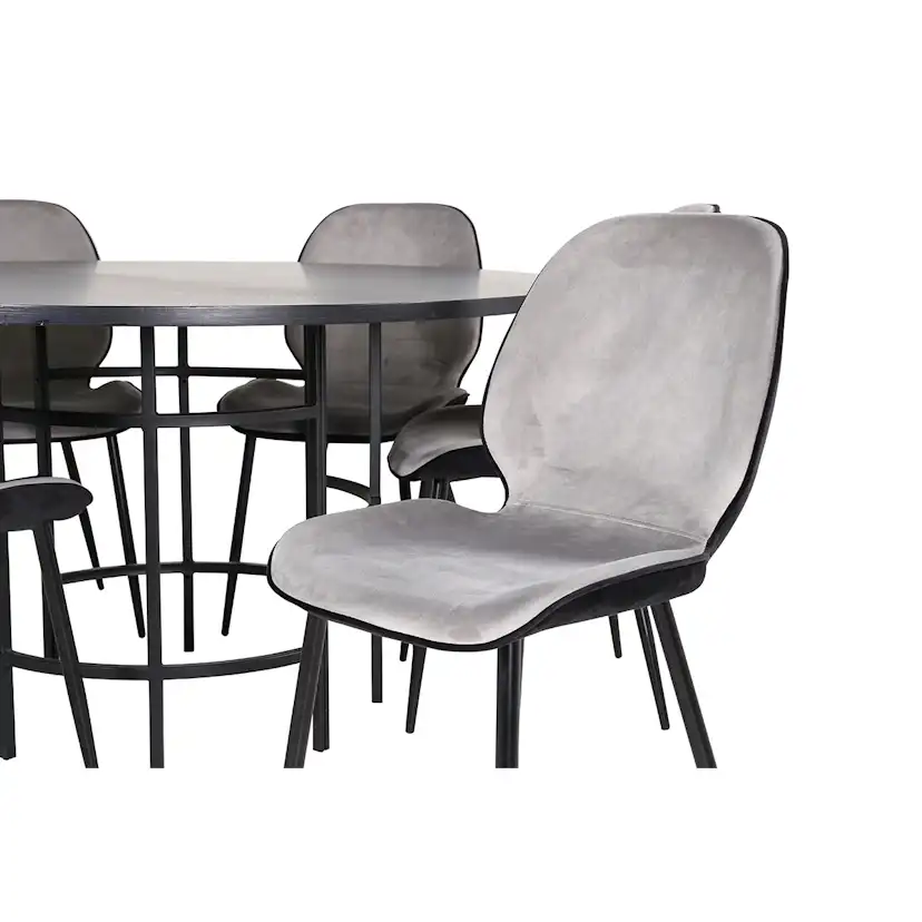 Matgrupp furniture/fashion Copenhagen med 6 Emma Stolar Sammet