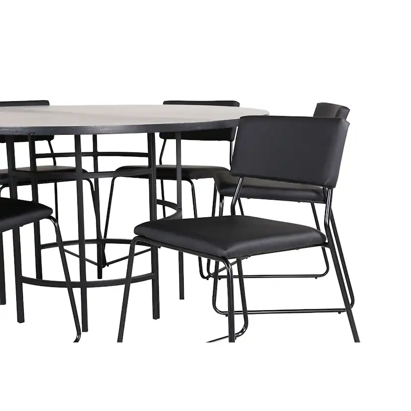 Matgrupp Venture Home Wien med 6 Kungshamn Stolar Konstläder