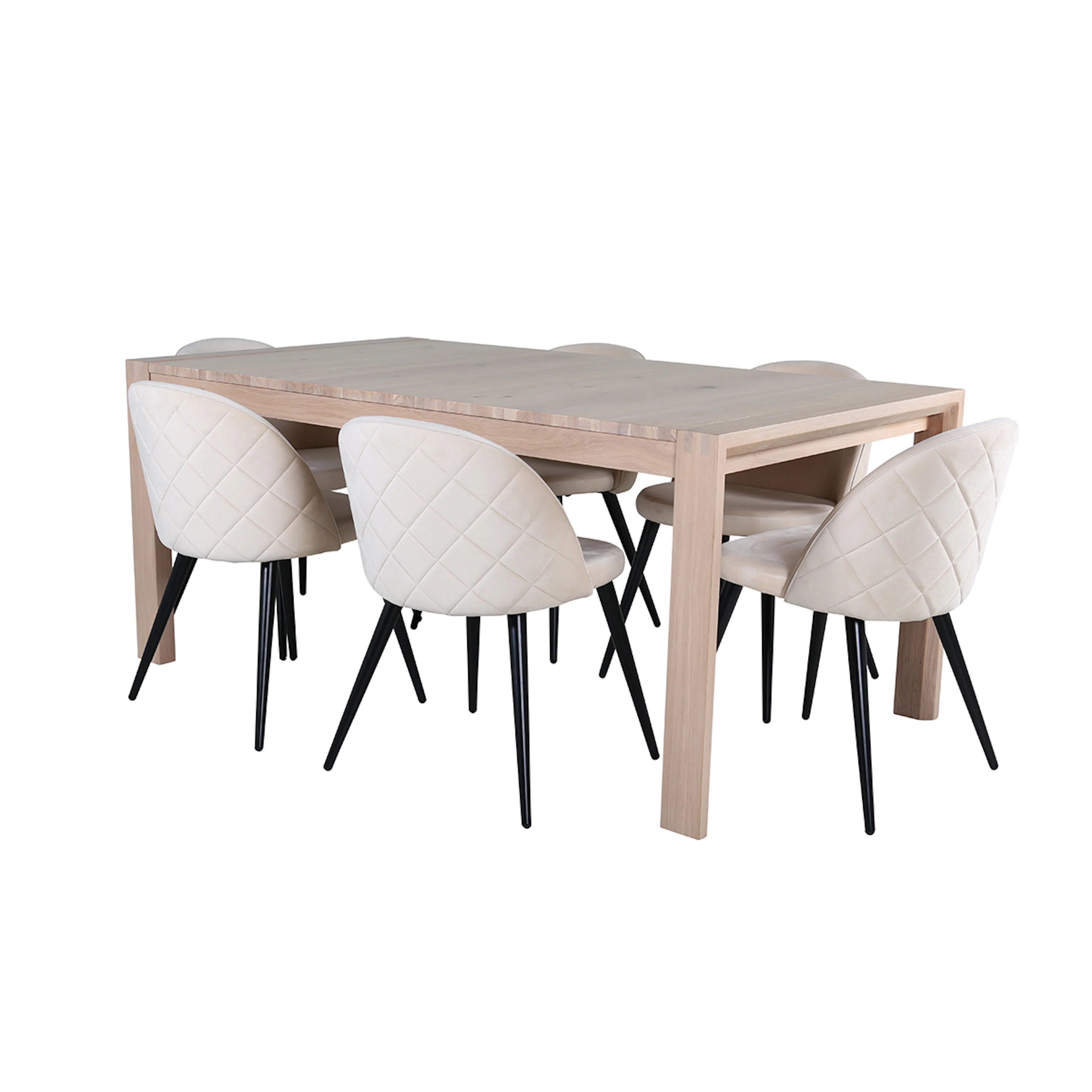 Matgrupp Venture Home Shy med 6 Valentina Stitcthes Stolar Sammet