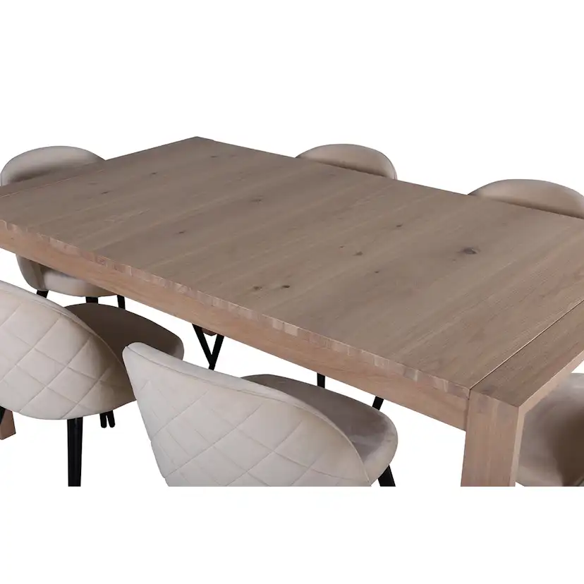 Matgrupp Venture Home Shy med 6 Valentina Stitcthes Stolar Sammet