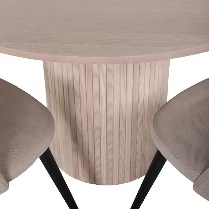 Matgrupp Venture Home Bianca Rund med 4 Valentina Stitcthes Stolar Polyester