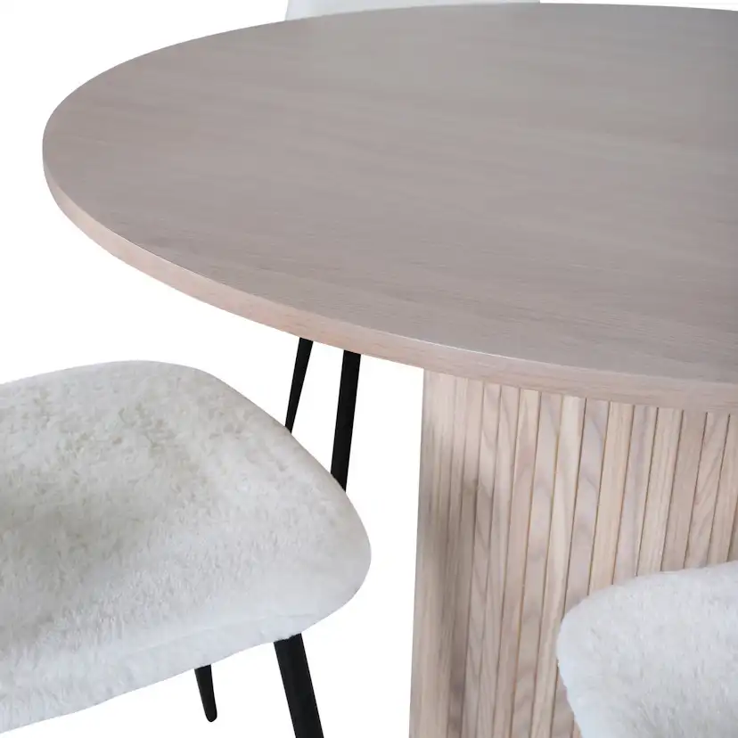 Matgrupp Venture Home Bianca Rund med 4 Pobbie Stolar