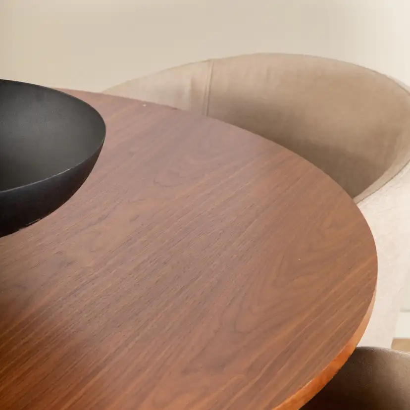 Matbord Venture Home Bianca och 4 Bergen Matstol Venture Homear i Polyester