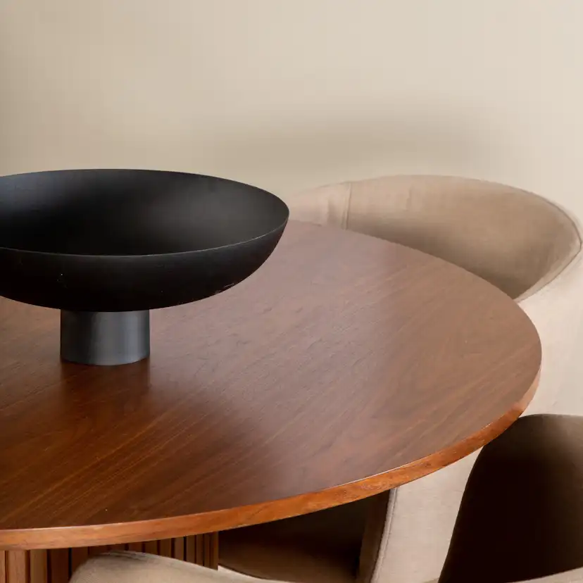 Matbord Venture Home Bianca och 4 Bergen Matstol Venture Homear i Polyester