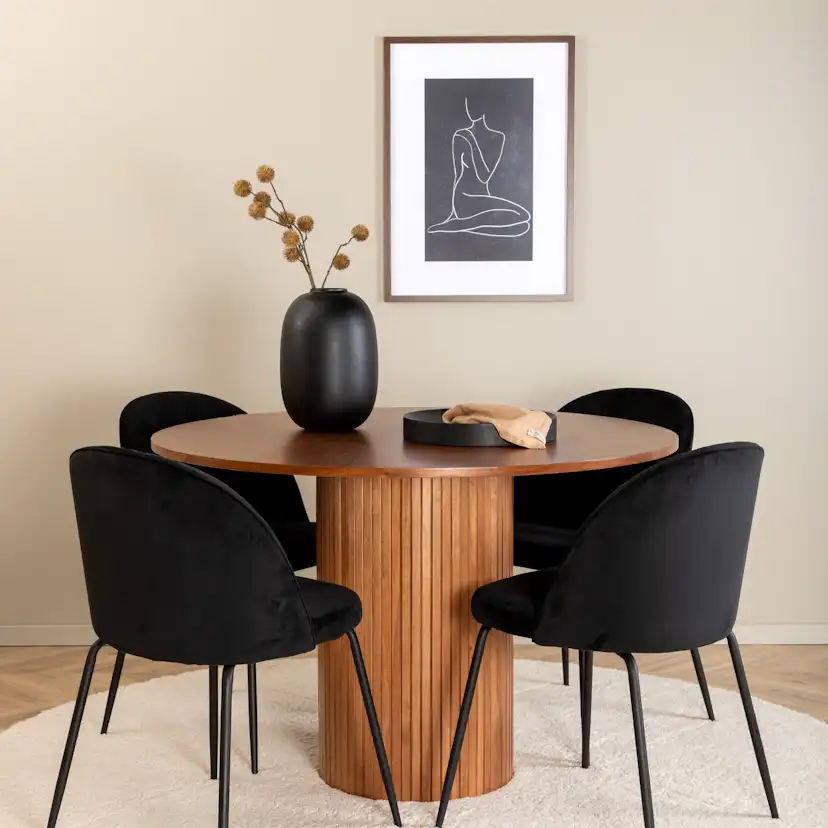 Matgrupp Venture Home med Bianca Matbord och 4 Wrigley Matstolar