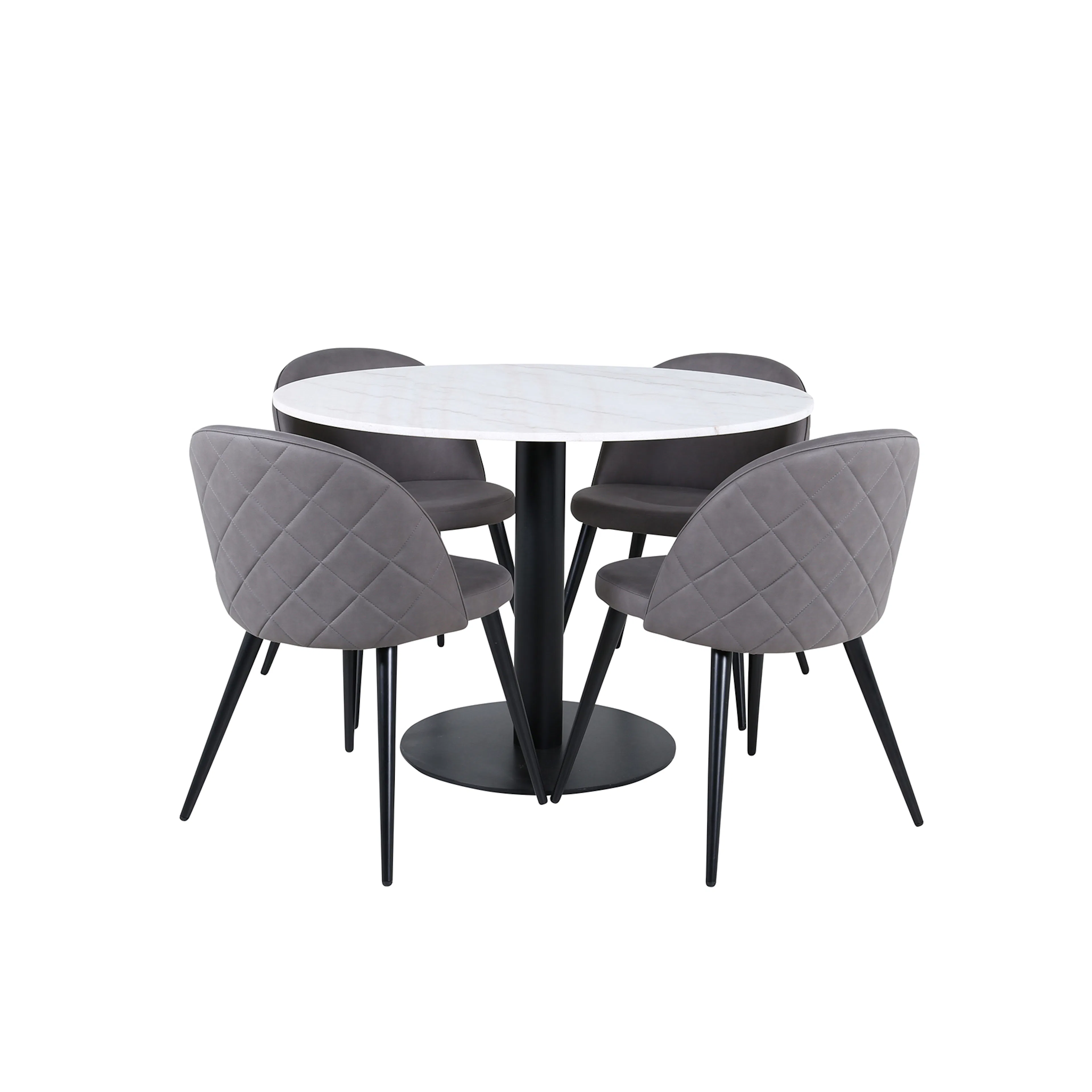 Matgrupp Venture Home med Ester Matbord och 4 Valentina Stitcthes Matstolar