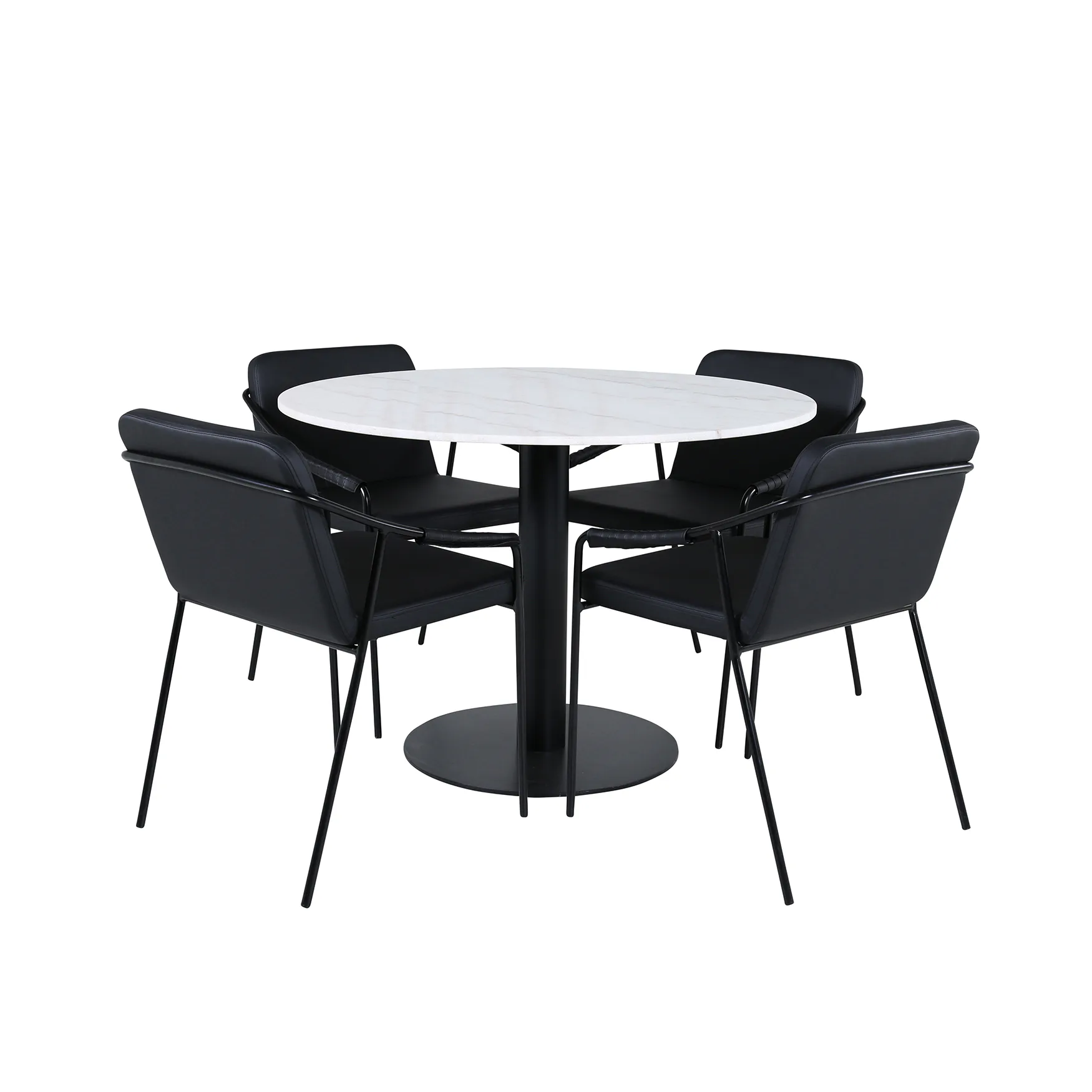 Matgrupp Venture Home med Ester Matbord och 4 Tjärö Matstolar