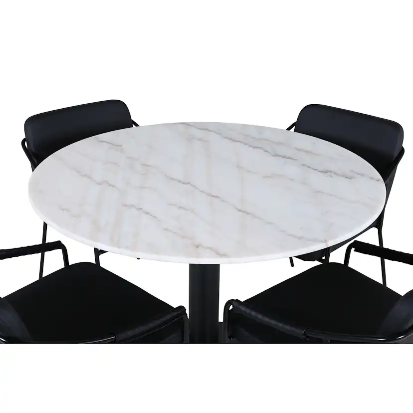 Matgrupp Venture Home med Ester Matbord och 4 Tjärö Matstolar