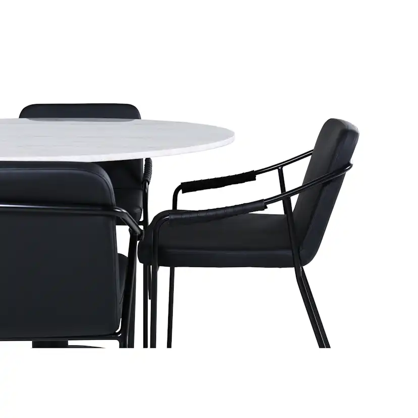 Matgrupp Venture Home med Ester Matbord och 4 Tjärö Matstolar