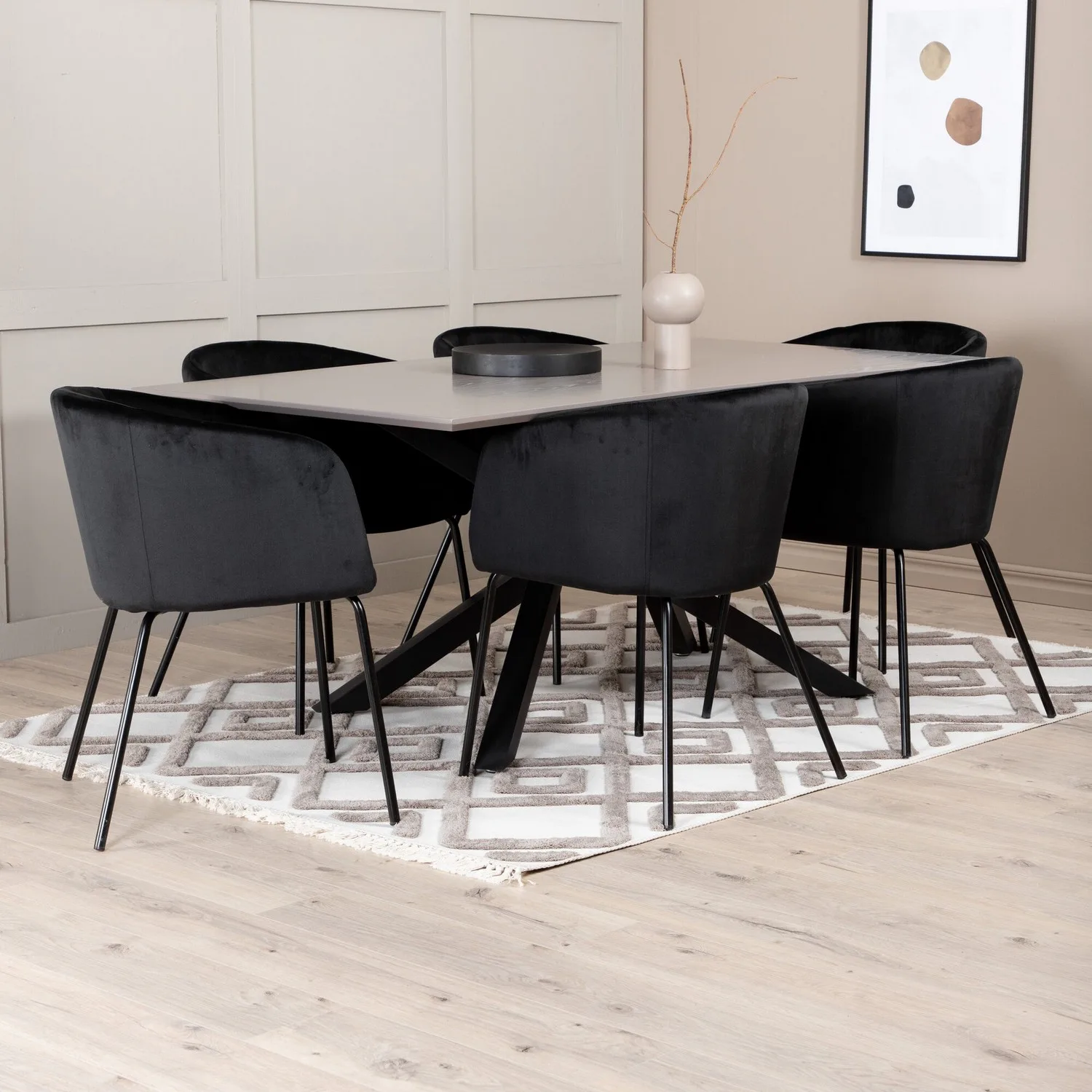 Matgrupp Venture Home Piata med 6 Bergen Stolar