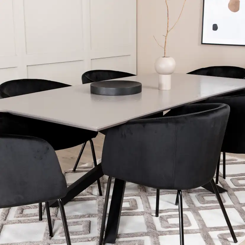 Matgrupp Venture Home Piata med 6 Bergen Stolar