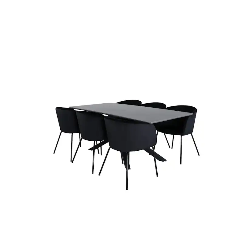 Matgrupp Venture Home Piata med 6 Bergen Stolar