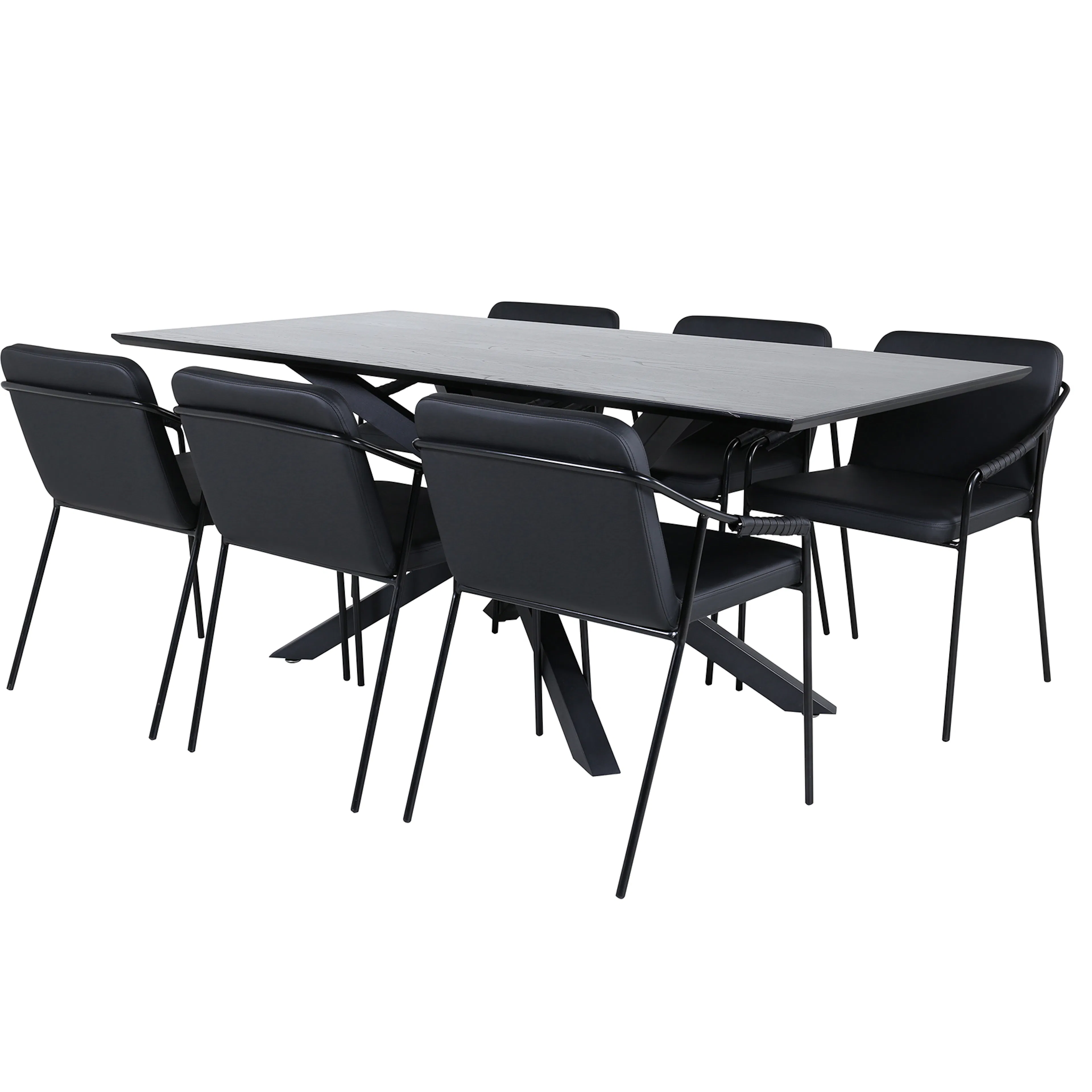 Matgrupp Venture Home med Piata Matbord och 6 Tjärö Matstolar