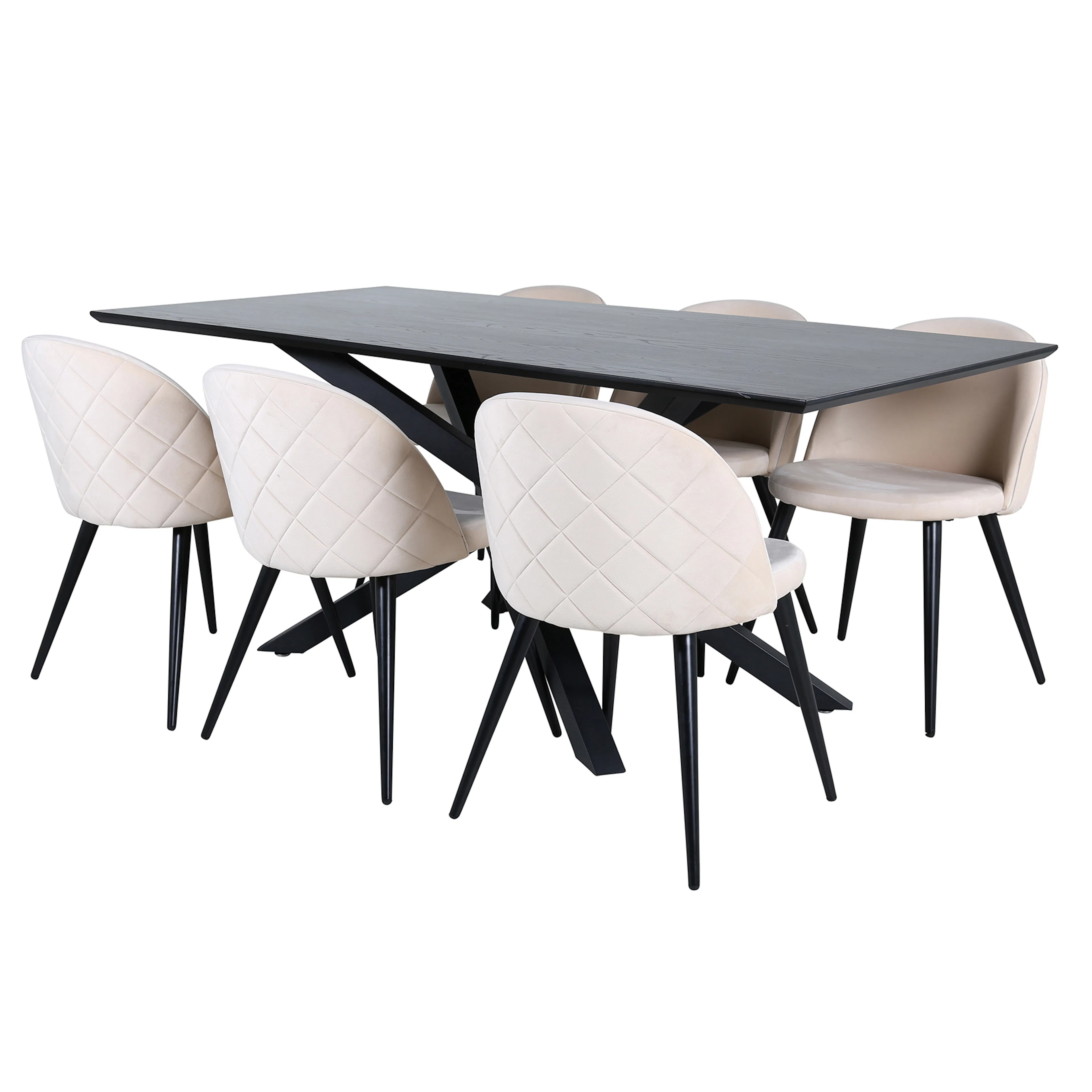 Matgrupp Venture Home med Piata Matbord och 6 Valentina Stitcthes Matstolar