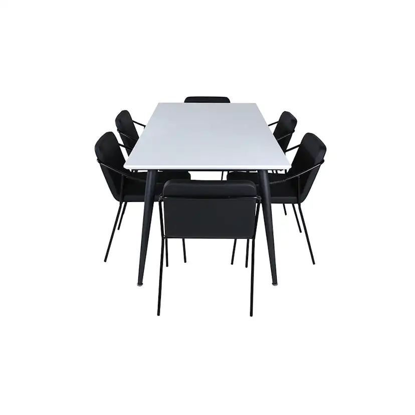 Matgrupp Venture Home Jolie med 6 Tjärö Stolar