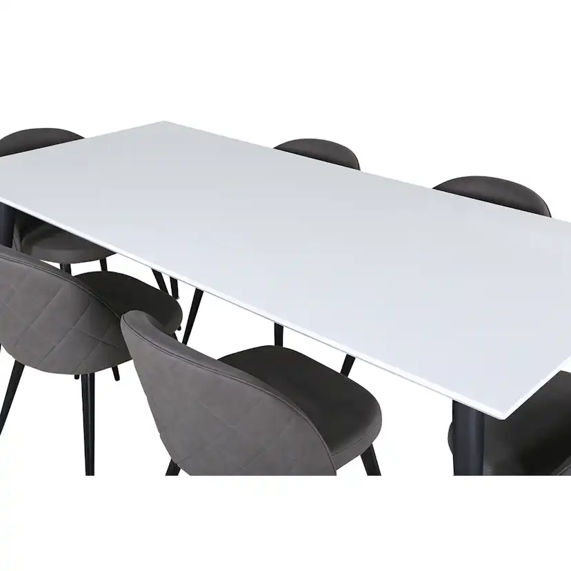 Matgrupp Venture Home Jolie med 6 Valentina Stitcthes Stolar Mikrofiber