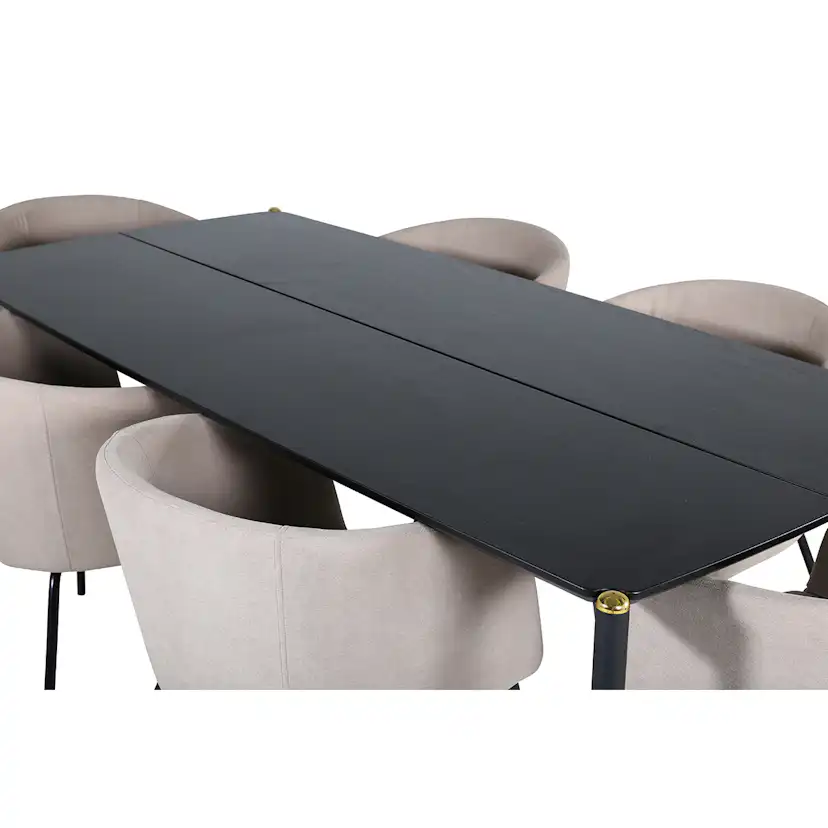 Matgrupp Venture Home Paris med 6 Bergen Stolar Polyesterlinen