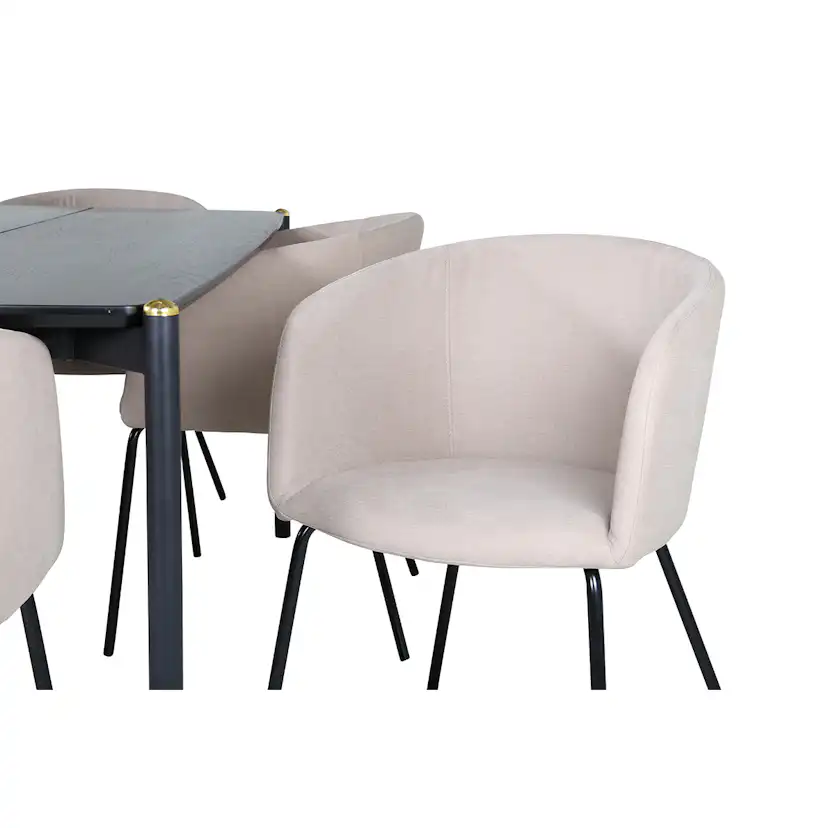 Matgrupp Venture Home Paris med 6 Bergen Stolar Polyesterlinen