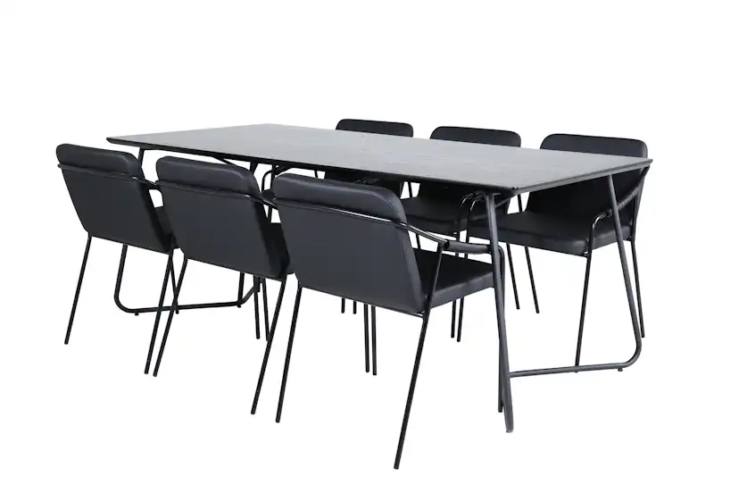 Matgrupp Venture Home Annika matbord och Tjärö matstol Svart