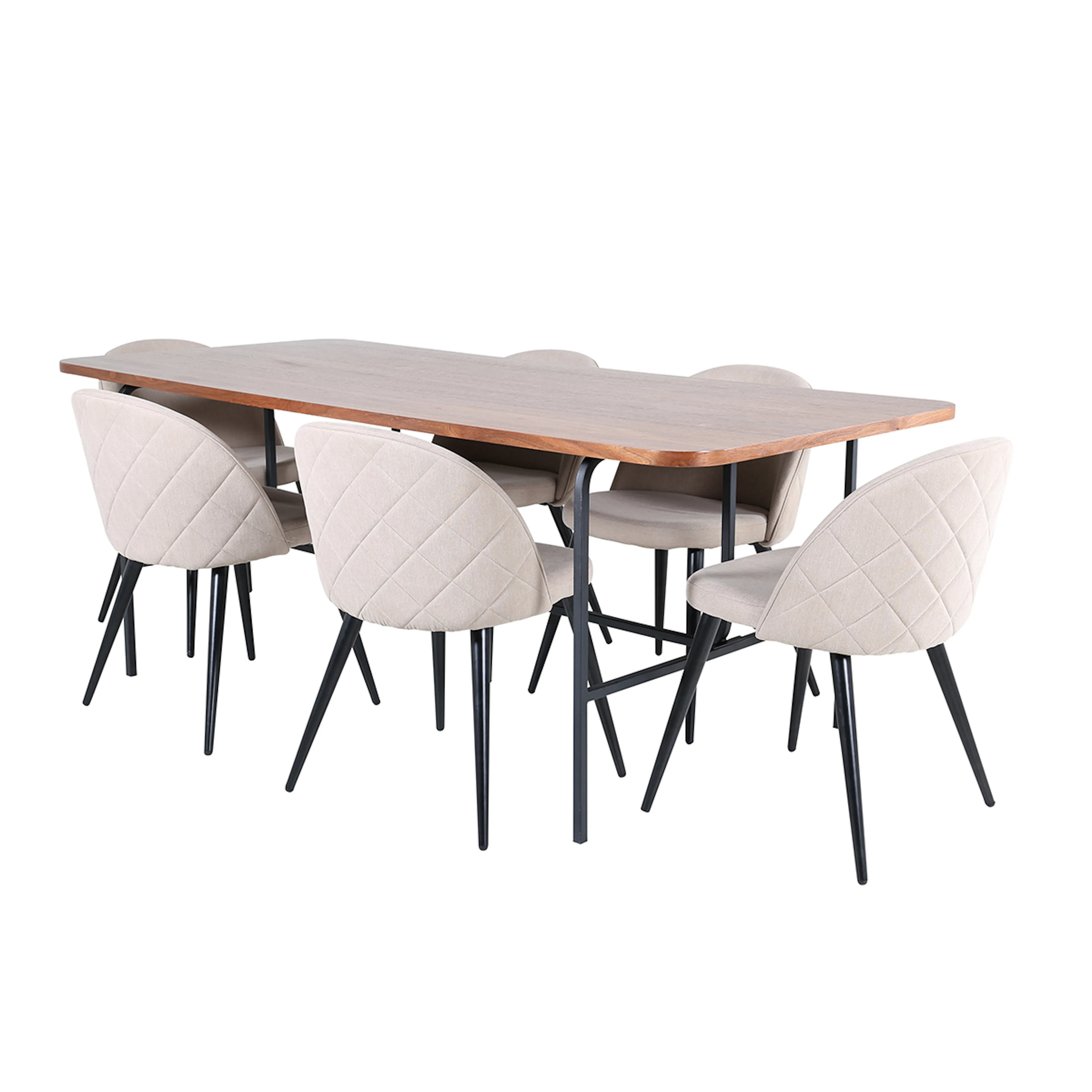 Matgrupp Venture Home Chicago matbord och Valentina Stitcthes matstol Brun