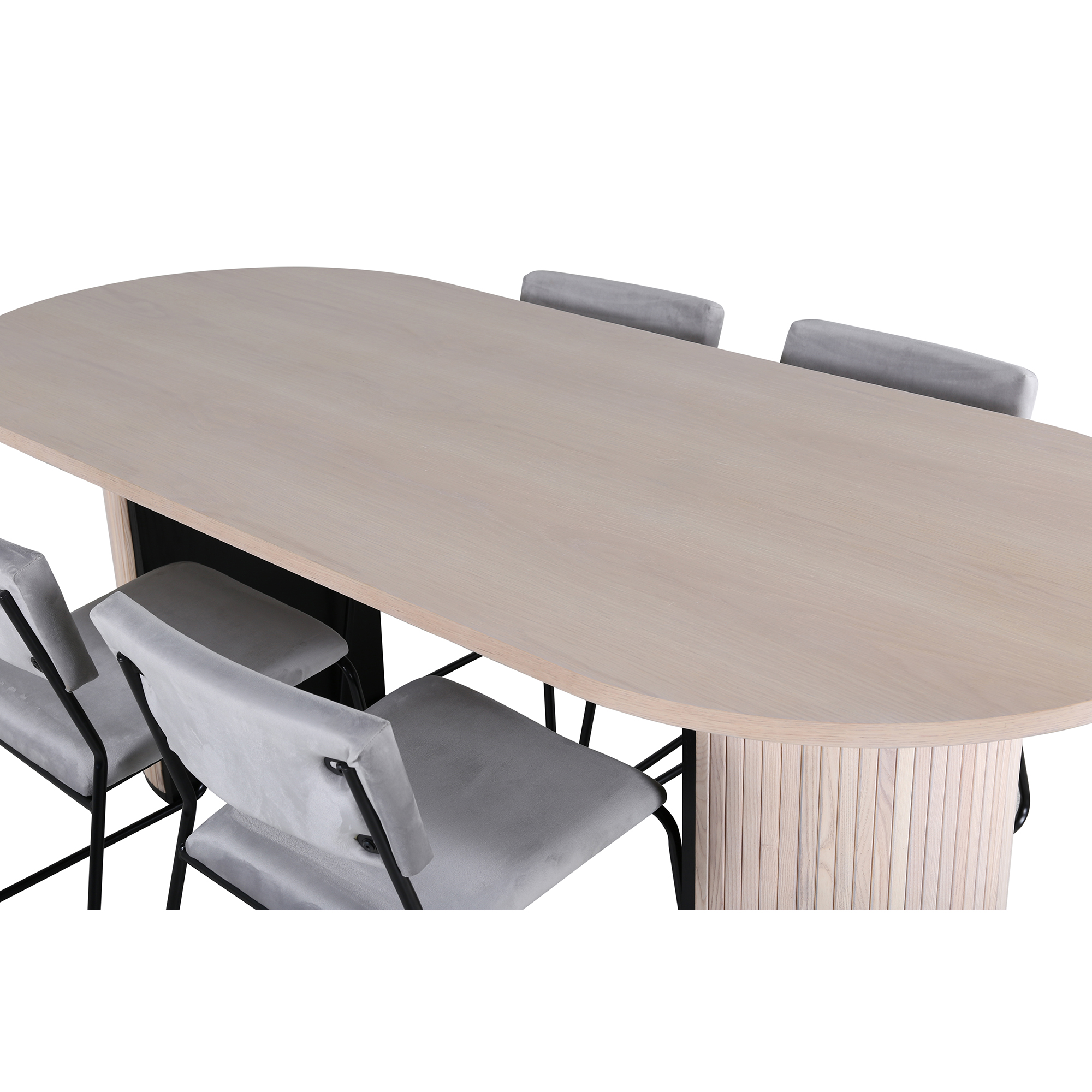 Matgrupp Venture Home med Ovalt Bianca Matbord och 4 Kungshamn Matstolar