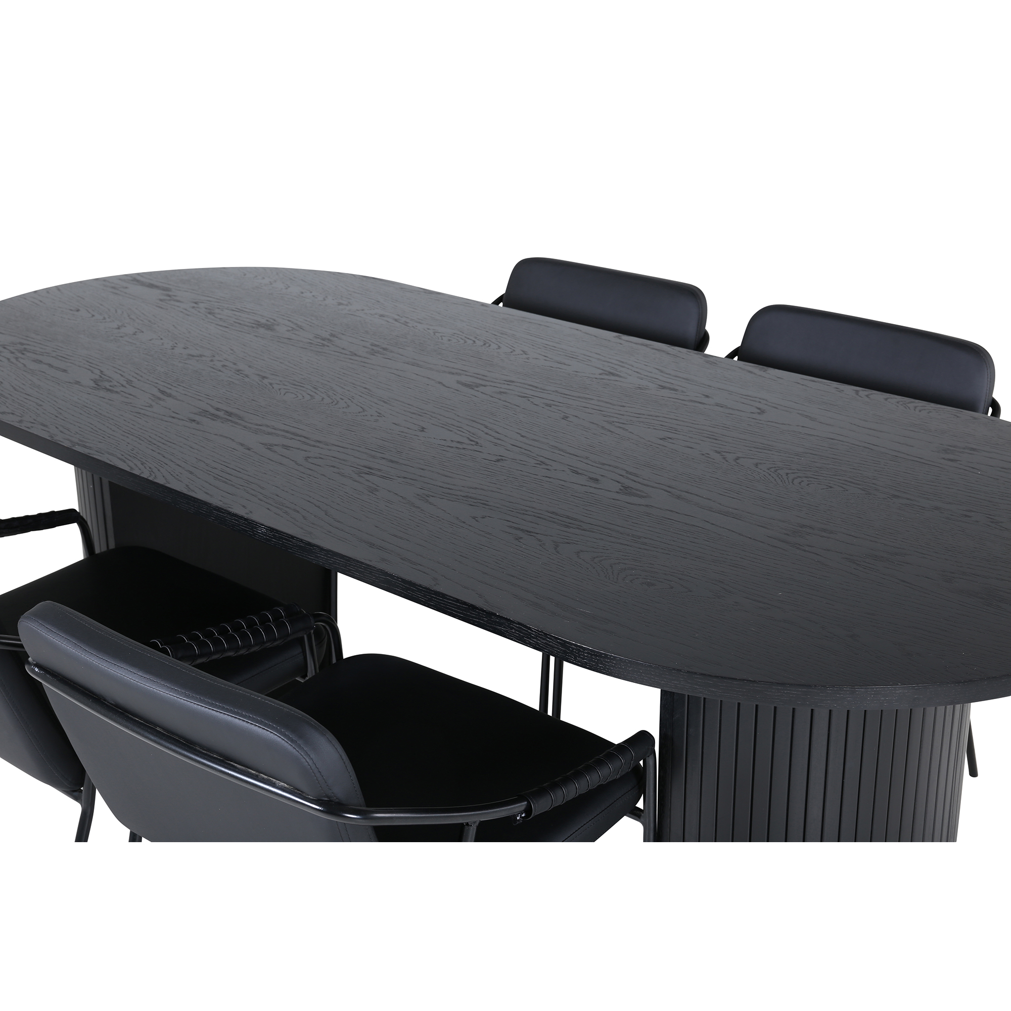 Matgrupp Venture Home med Ovalt Bianca Matbord och 4 Tjärö Matstolar