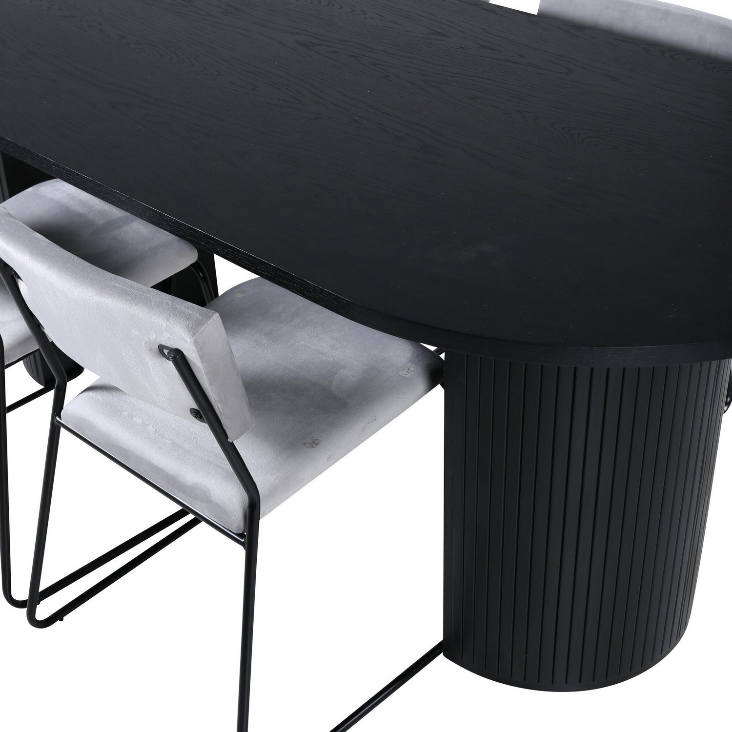 Matgrupp Venture Home Bianca Svart med 4 Kungshamn Stolar