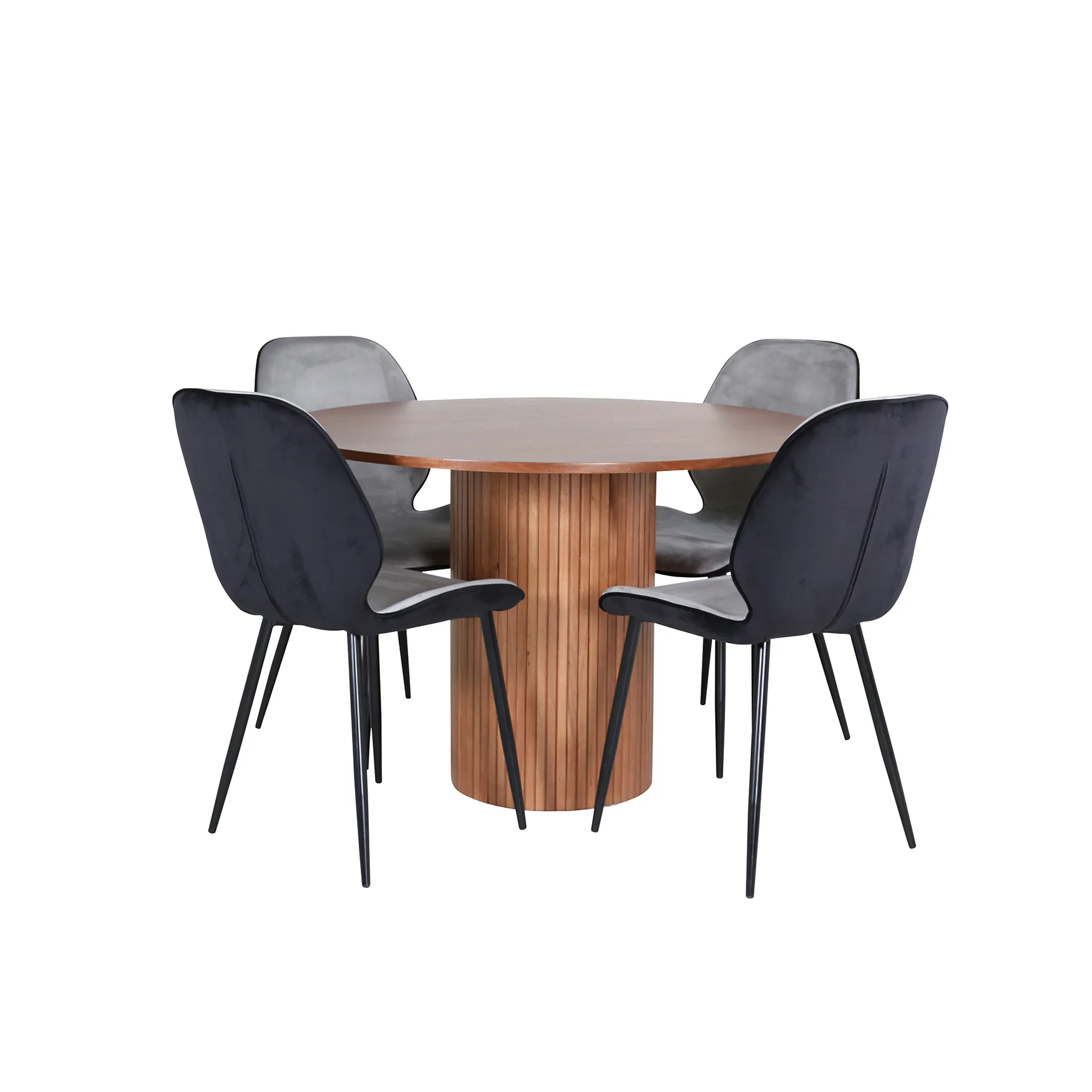 Valnöt/Ljusgrå/Svart