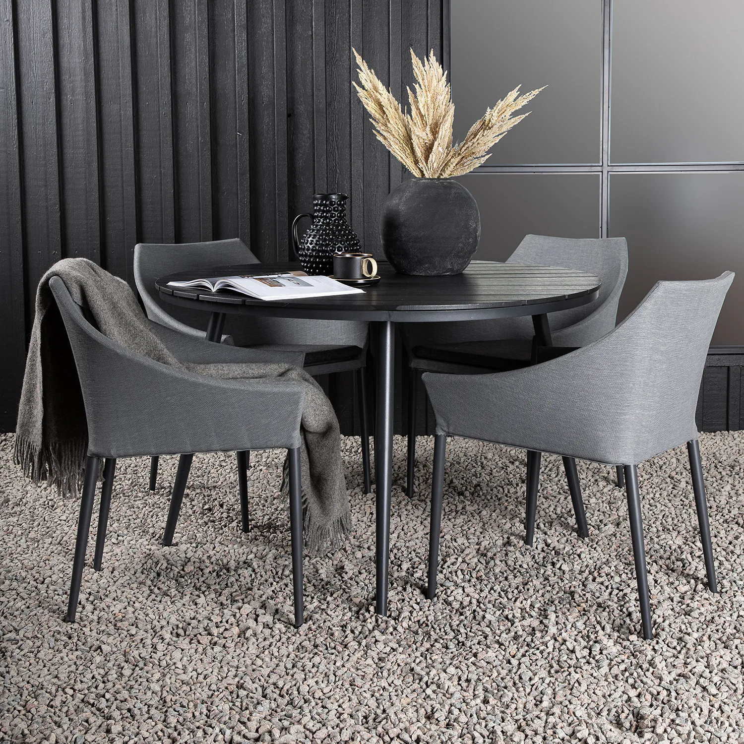 Matgrupp Utomhus Venture Home Break Ø120 med 4 Spoga Trädgårdsstolar