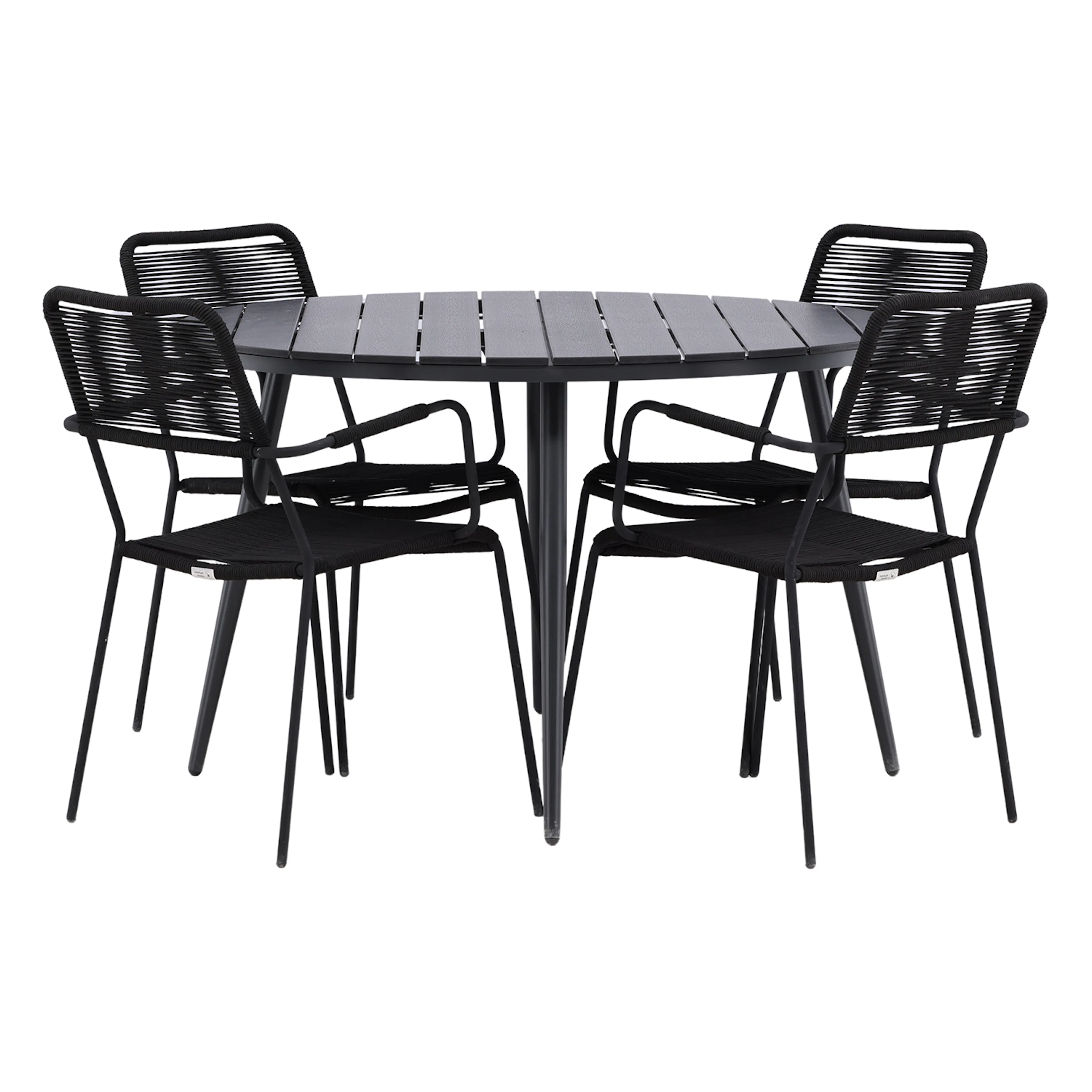 Matgrupp Utomhus Venture Home Break Ø120 med 4 Lindos KarmTrädgårdsstolar