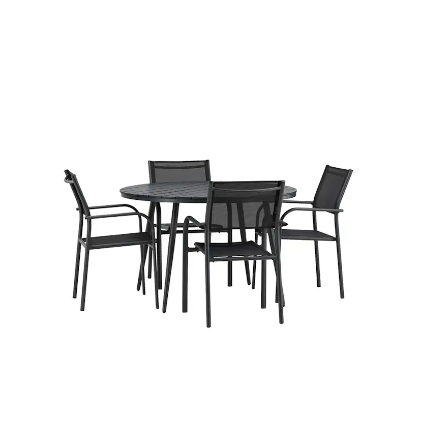 Matgrupp Utomhus Venture Home Break med 4 Santorini Trädgårdsstolar