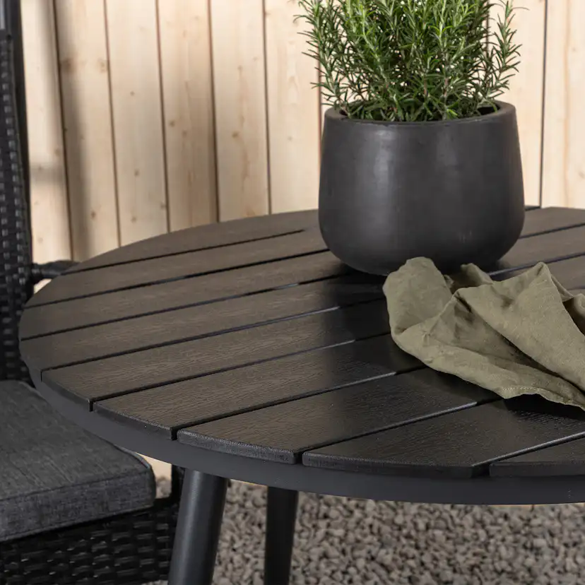 Matgrupp Utomhus Venture Home Break Ø90 med 2 Anna KarmTrädgårdsstolar