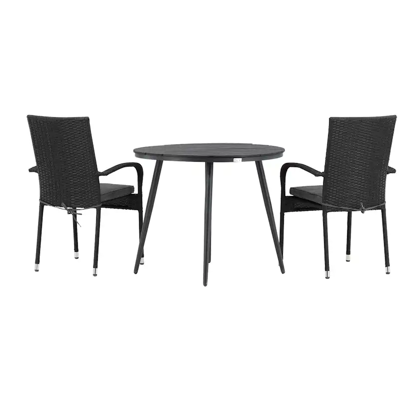 Matgrupp Utomhus Venture Home Break Ø90 med 2 Anna KarmTrädgårdsstolar