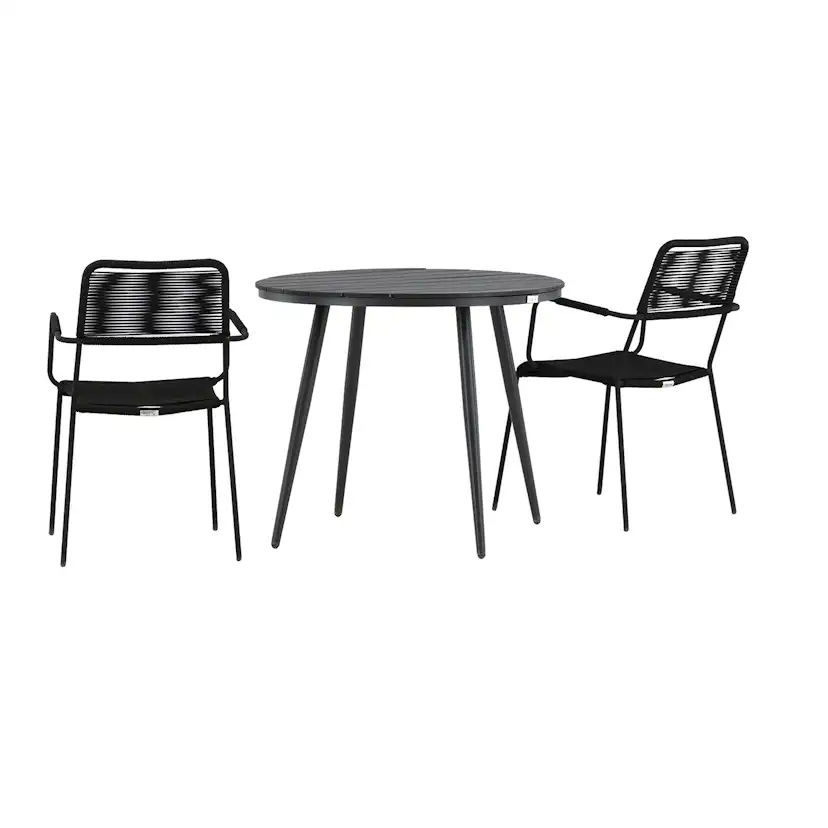 Matgrupp Venture Home Break Ø90 med 2 Lindos Karmstolar