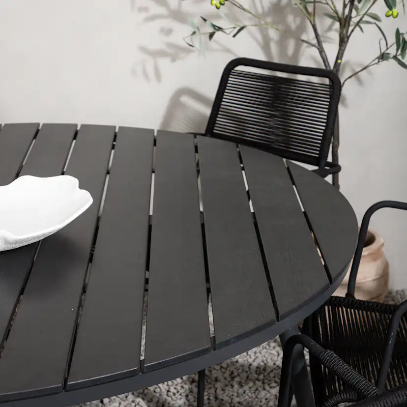 Matgrupp Venture Home Break Ø150 med 6 Lindos Karmstolar