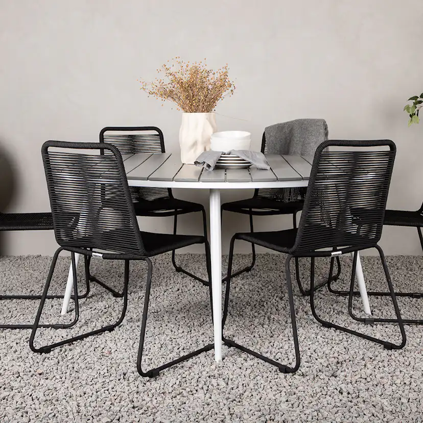 Matgrupp Utomhus Venture Home Break Ø150 cm med 6 Lindos Trädgårdsstolar
