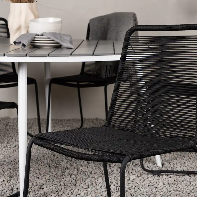 Matgrupp Utomhus Venture Home Break Ø150 cm med 6 Lindos Trädgårdsstolar