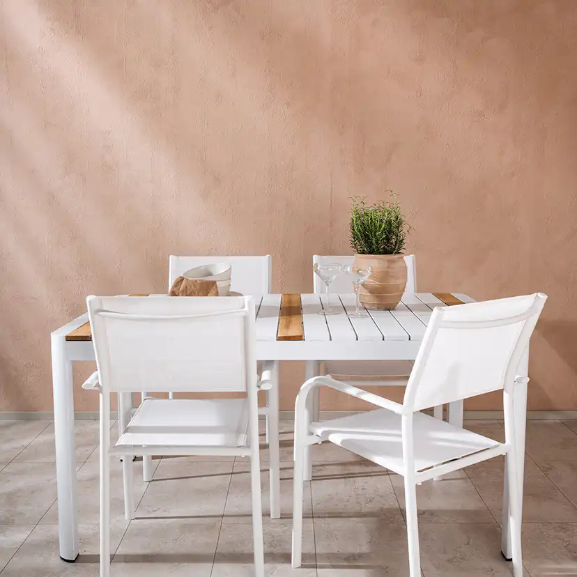 Matgrupp Venture Home Togo med 4 Santorini stolar